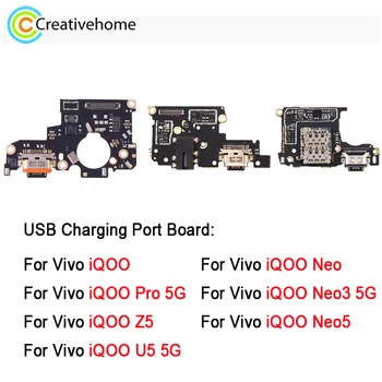 Töltés Port Igazgatóság Vivo iQOO Pro 5G Neo Z5 U5 Neo3 Neo5 Telefon USB Töltő Dokkoló cserealkatrész