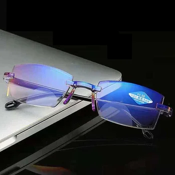 Ultrakönnyű, Keret nélküli Szemüvege Anti Kék Fény Sugárzás Számítógép Távollátás Olvasók spectacleso Olvasó Szemüveg