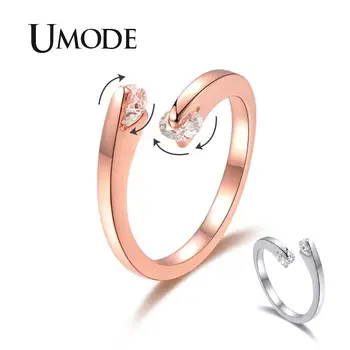 UMODE AAA+Cirkónia Réz Klasszikus 2.3 g Esküvői Nikkel Gyűrűk Női Gyűrű ÚJ Divat UR0503
