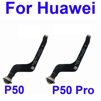 USB Töltő Port Igazgatóság A Huawei P50 P50Pro USB Töltő Dokkoló Testület USB-Flex Kábel Csatlakozó Szalag Alkatrészek