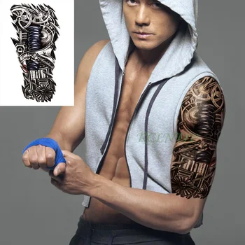 Vízálló Ideiglenes Tetoválás Matrica 3D robot kar matricák tatto flash tetoválás hamis tetoválás a férfiak