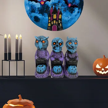 Éjfél Szertartás, Halloween Tök Állat Szellem Lakberendezés Gyanta Dísz Halloween Gyanta Kézműves Dekoráció Kiegészítők Figurák