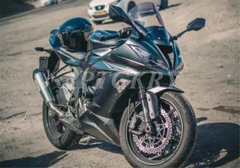 Új, ABS Műanyag Héj Motorkerékpár Spoiler készlet Alkalmas Kawasaki Ninja ZX6R ZX 636-6R 2013 2014 2015 2016 2017 2018 Egyéni Fekete