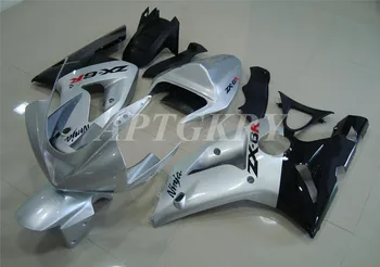 Új, ABS Műanyag Héj Motorkerékpár Spoiler készlet Alkalmas Kawasaki Ninja ZX6R ZX 636-6R 2003 2004 03 04 Egyéni Fekete-Szürke
