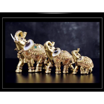 Új Elefánt Figura Szerencsés Feng Shui Erezetű, Elefánt Szobor Szobor Vagyon Figura Születésnapi Ajándék, Lakberendezési Antik