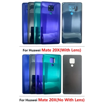 Új Hátsó Akkumulátor Üveg Hátsó Ajtó Ház Fedelét Ragasztóval Matricát Huawei Mate 20x hátlap, Kamera Üveg Lencse