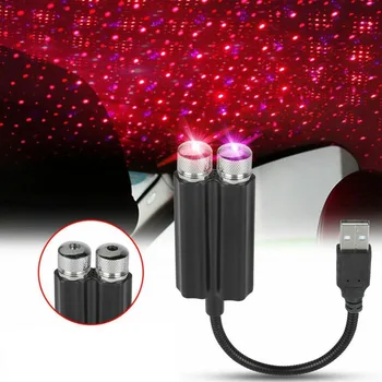 Új, Két-Színű USB-Hangulat Fény Az Autó Tartozékok Belső Légkör Csillagos Ég a Lámpa Ambient lakberendezés Night Lights