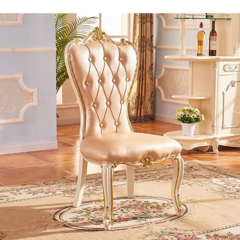 Európai étkező szék modern, egyszerű, tömör fából faragott háttámla fehér mahjong köröm széklet étterem hotel haza szék