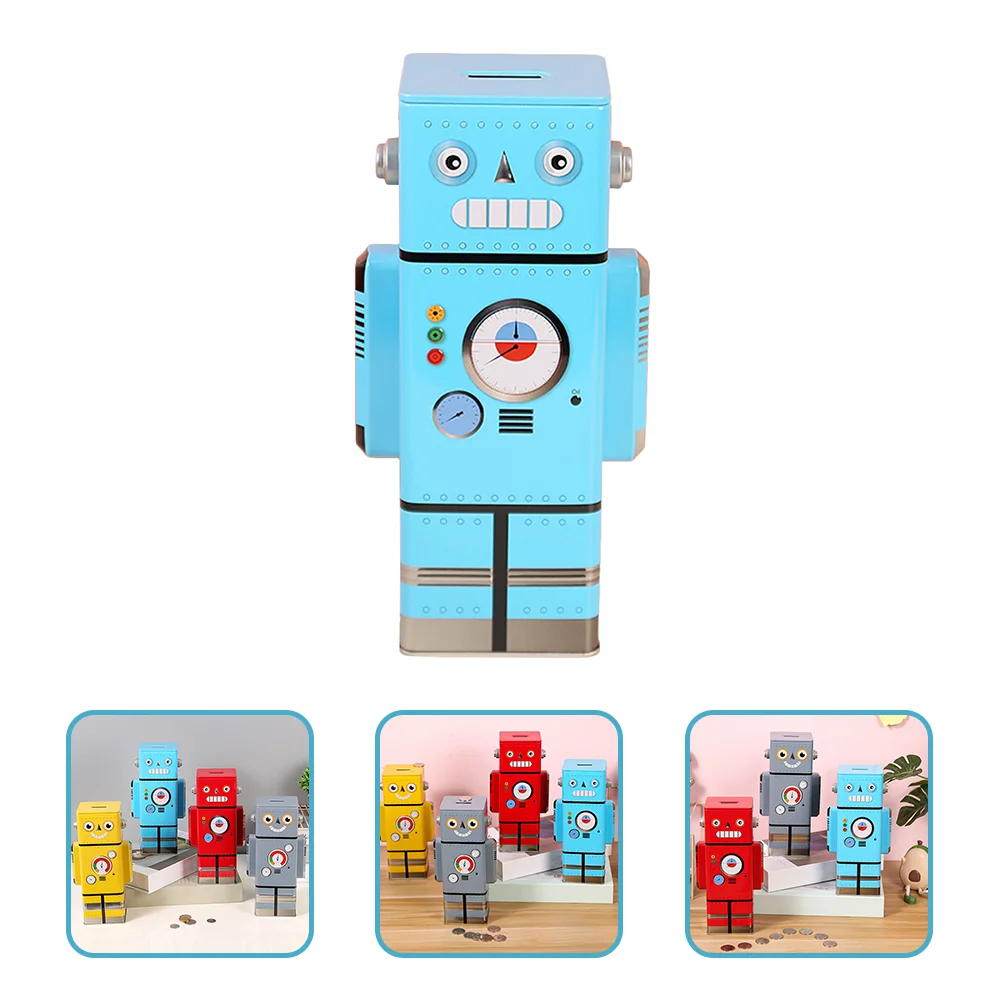 Fiúk Ajándék Digitális Pénz, Bank Rajzfilm Biztonságos Bank Doboz Robot Szobor Pénzt Változás Bank Elektronikus Persely, Fém Pénz Doboz Doboz