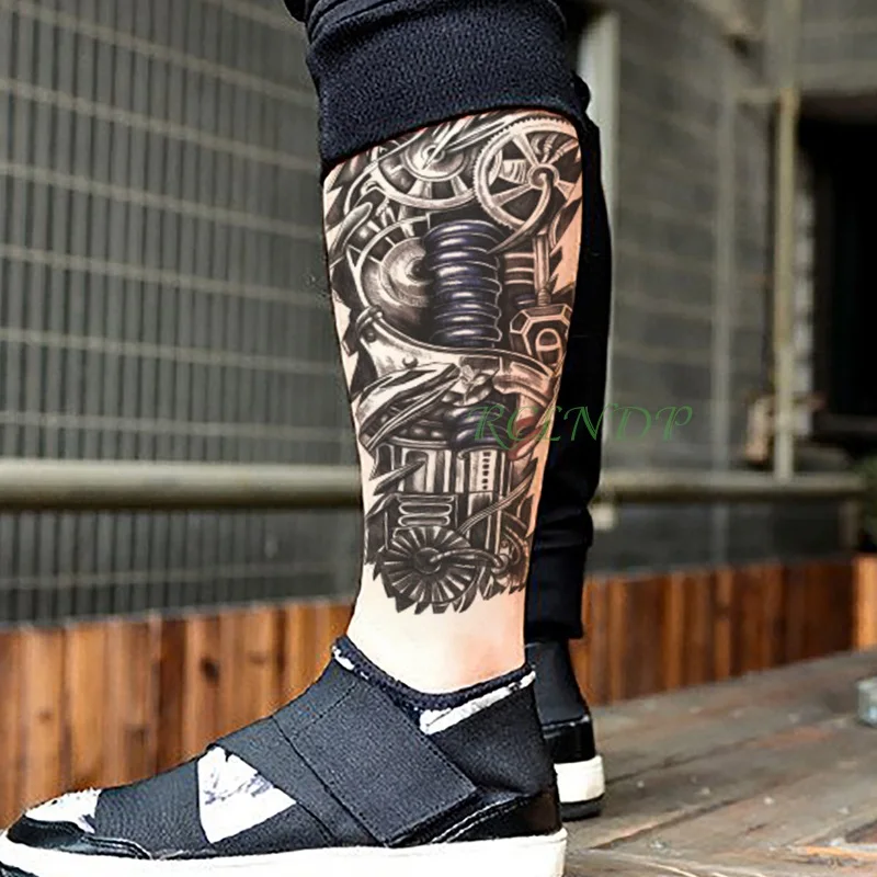 Vízálló Ideiglenes Tetoválás Matrica 3D robot kar matricák tatto flash tetoválás hamis tetoválás a férfiak