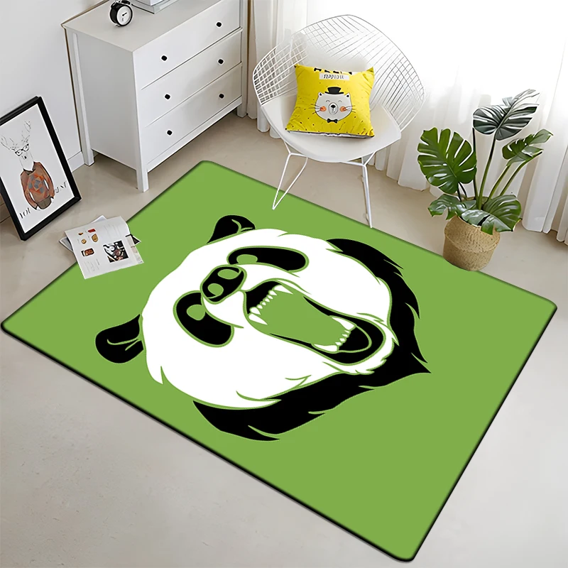Kínai Panda minta egyéni csúszásmentes kemping lábtörlő szőnyeg nappali lábtörlő jóga szőnyeg, lakberendezési terület szőnyeg