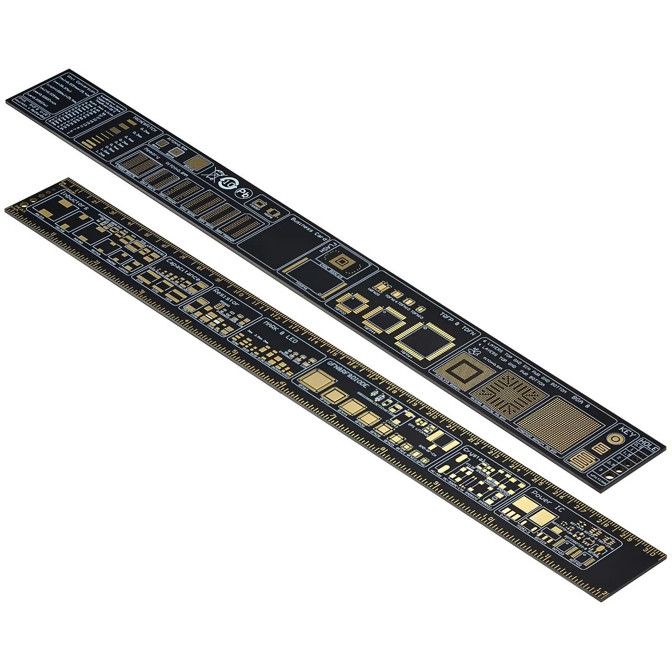 PCB Uralkodó Multi-funkcionális Mérési Eszköz, Ellenállás, Kondenzátor Chip IC SMD Dióda Tranzisztor 3 Típus 15cm 20cm 25cm
