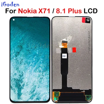 100% - os Teszt Nokia X71 LCD Kijelző Nokia 8.1 plusz TA-1188 érintőmezős Képernyő Digitalizáló Közgyűlés Nokia X71 TA-1167 lcd