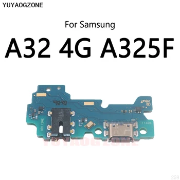 10DB/Sok Samsung Galaxy A32 4G A325F 5G A326 USB Töltés Dokk Csatlakozó, Jack Csatlakozó Flex Kábel Töltés Testület Modul