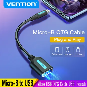 Vention OTG Adapter Micro USB-USB 2.0 OTG Kábel Átalakító Android Samsung Galaxy Xiaomi Tablet Pc Flash Egér, Billentyűzet
